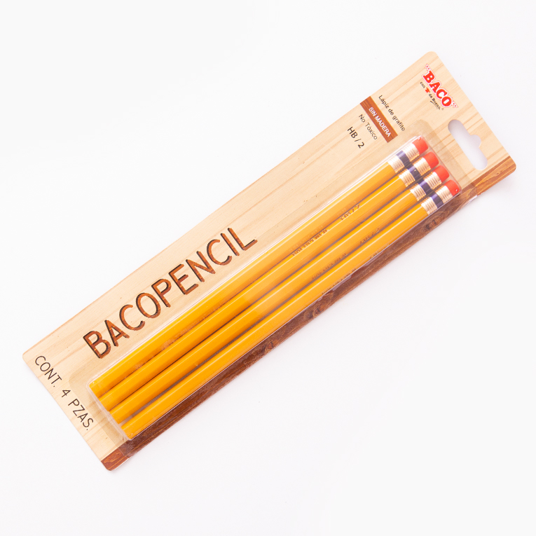 LAPIZ # 2   BACOPENCIL C/04 BLT/AMA BACO