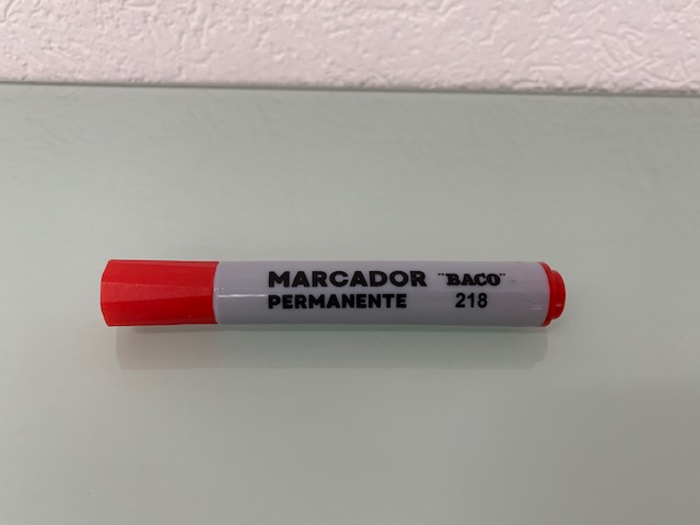 MARCADOR PERMANENTE 218 ROJO  PL    BACO