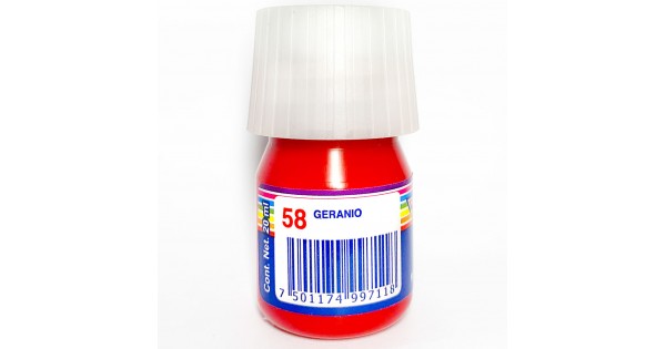PINTURA CARTEL  20ML GERANIO  C/10  BACO