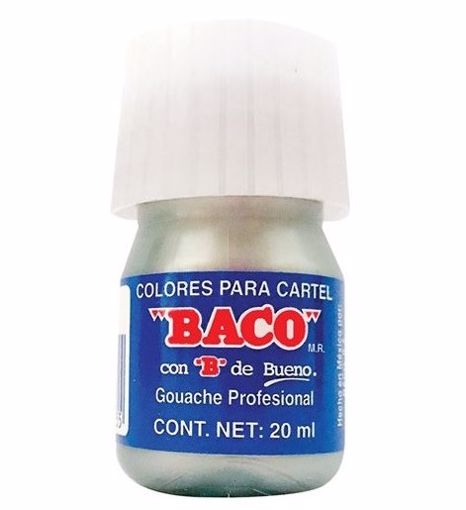 PINTURA CARTEL  20ML PLATA    C/10  BACO