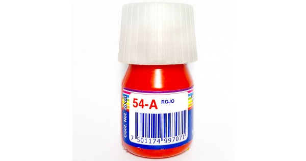 PINTURA CARTEL  20ML ROJO     C/10  BACO