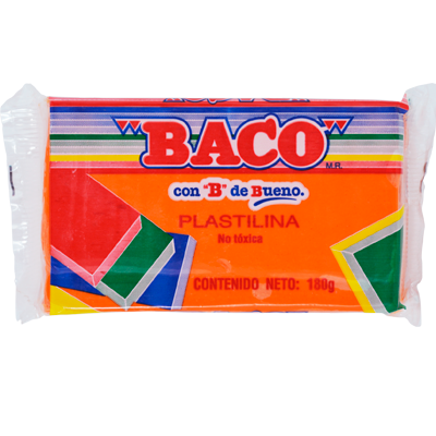 PLASTILINA MARQUETA NARANJA         BACO