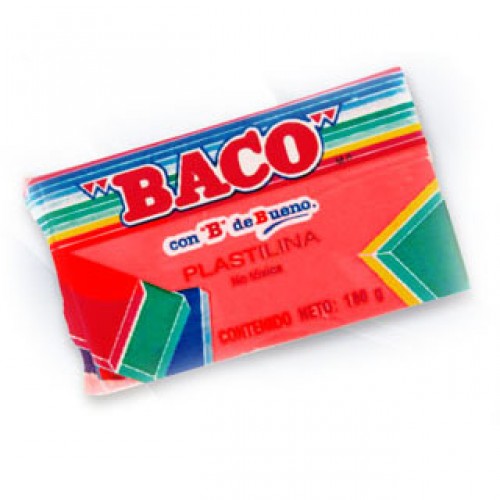 PLASTILINA MARQUETA ROJO CORAL      BACO