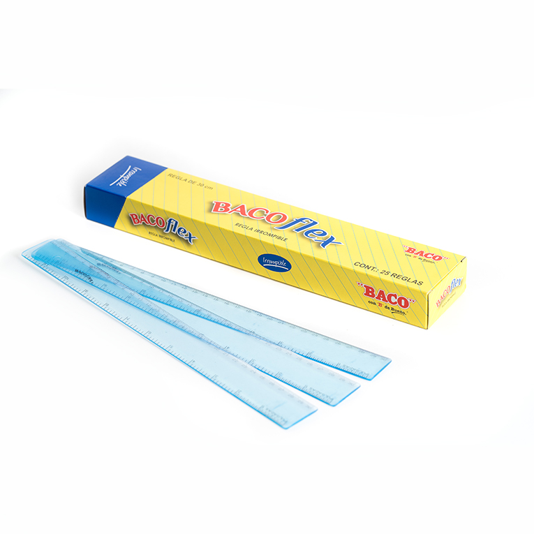 REGLA ESC.PLAST. 30CMS FLEXIBLE     BACO