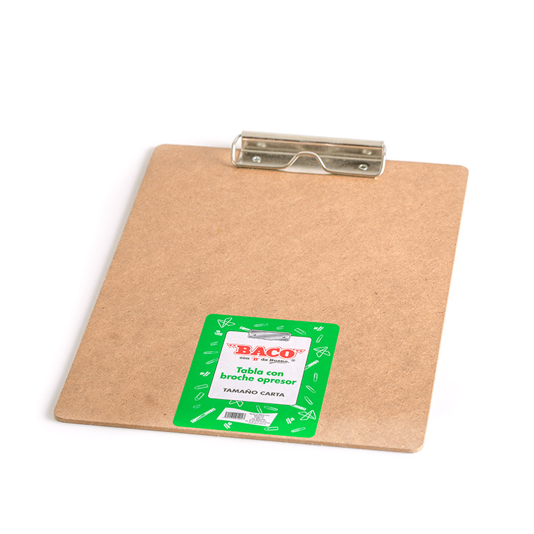 TABLA AGARRA PAPEL ESQ.FIBRACEL C.A.BACO 414030 CLIP ALAMBRE