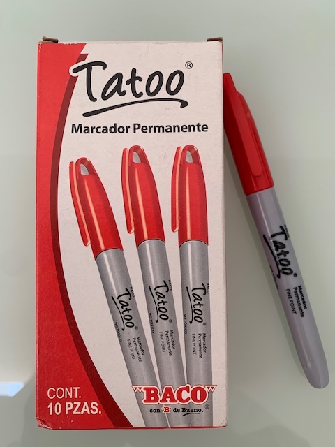 MARCADOR PERMANENT. PF BACO ROJO