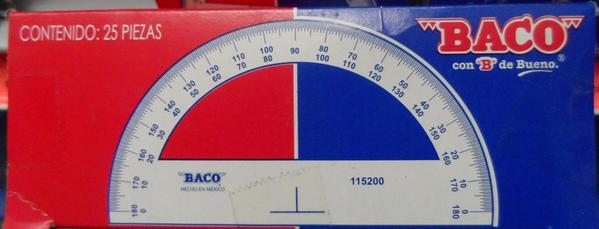 TRANSPORTADOR ESCOL.180GDOS.15.0CM  BACO