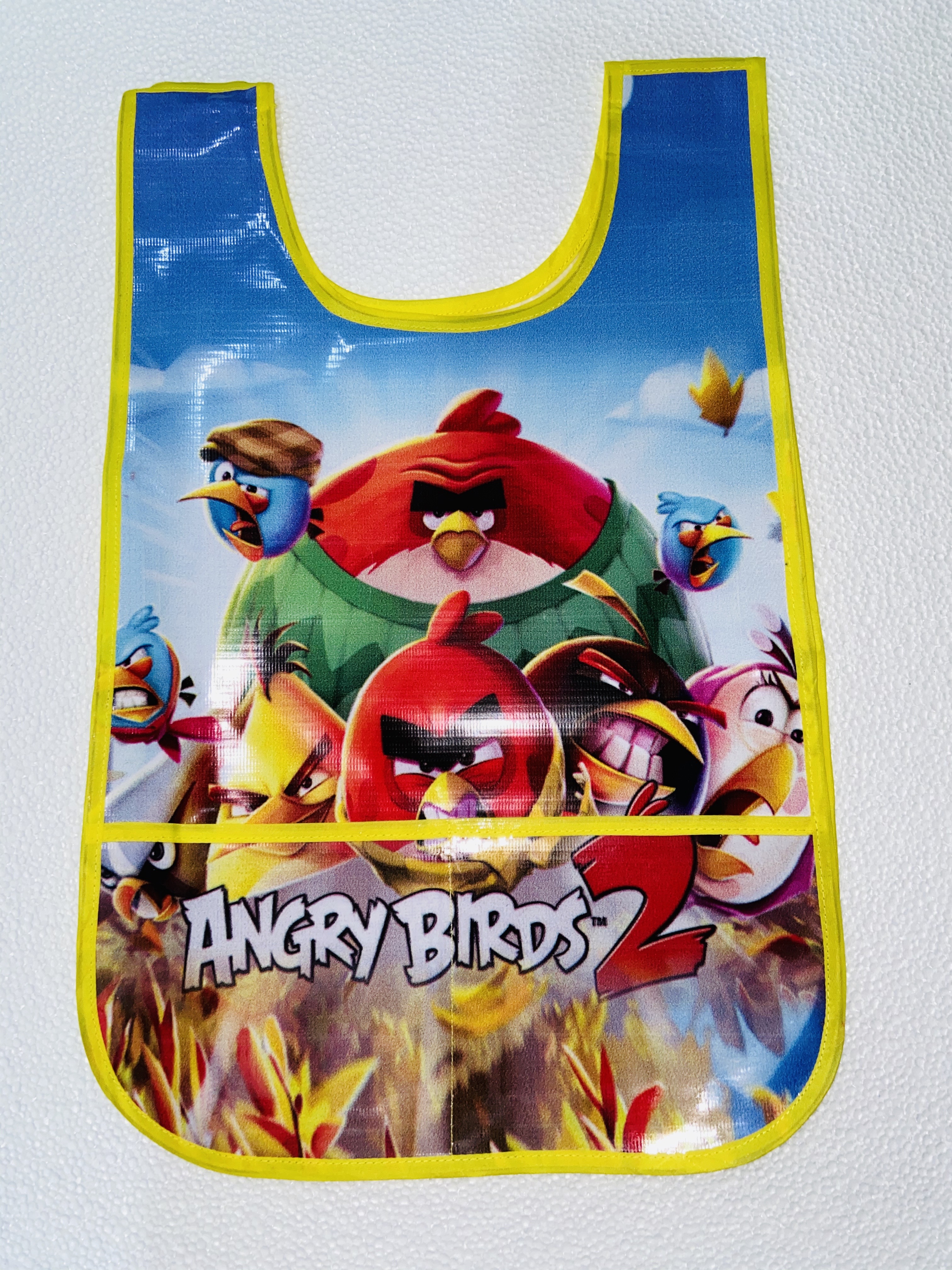 MANDIL INFANTIL PLAST.T/CAMIS.ANGRY BIRD