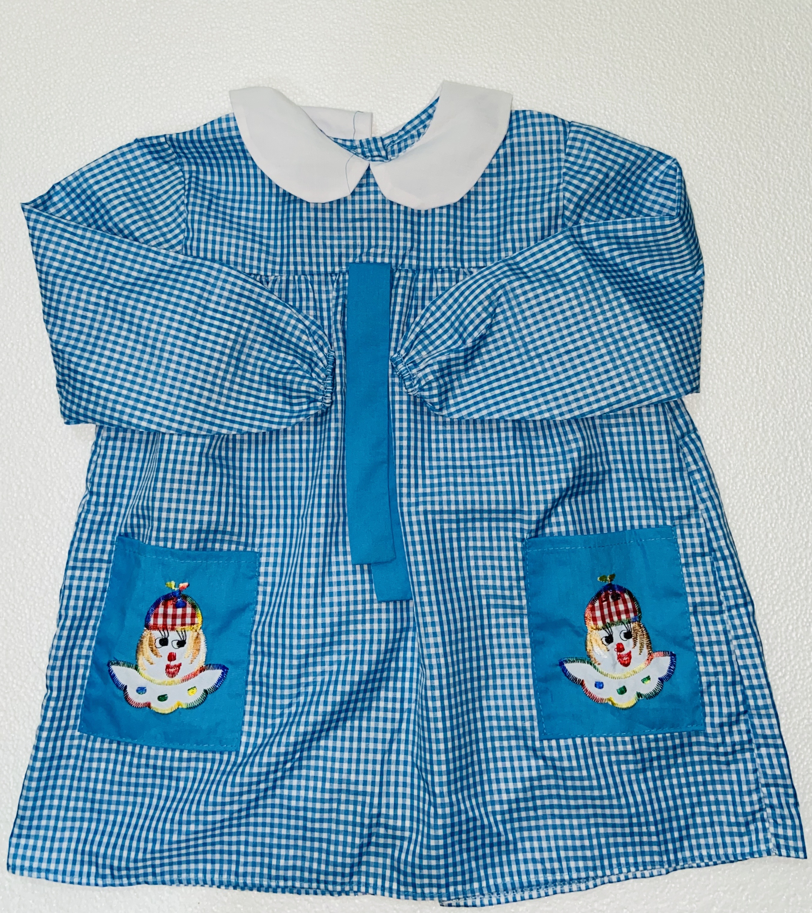 MANDIL INFANTIL DE TELA AZ.C.RAYAS  T-06