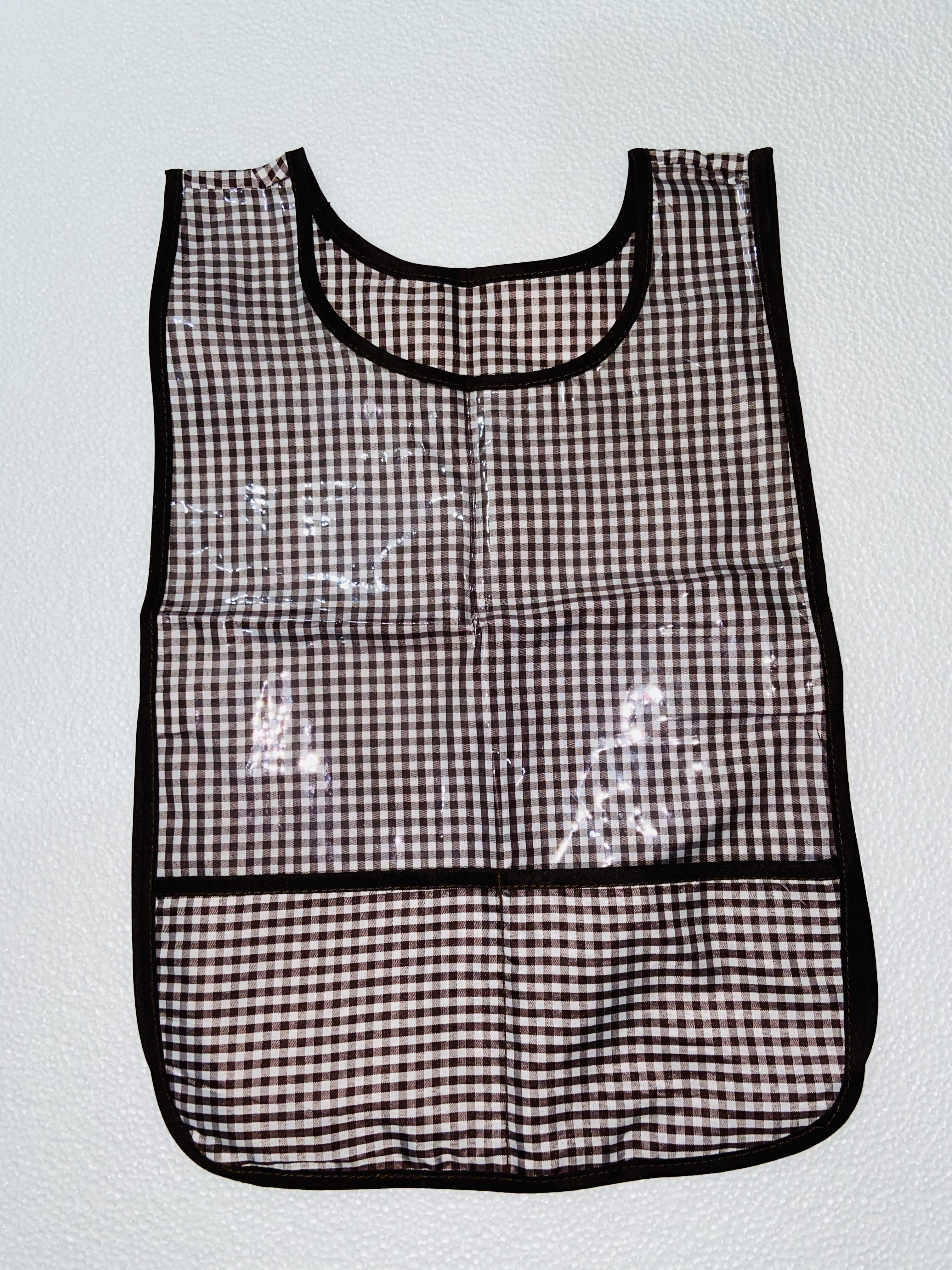 MANDIL INFANTIL DE TELA CAFE