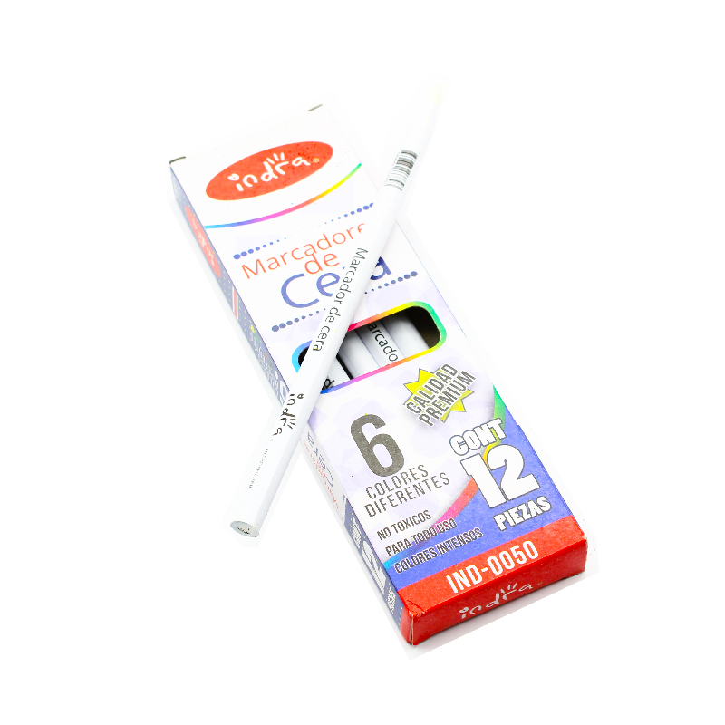 MARCADOR DE CERA INDRA      BLANCO       037393 IND-0050