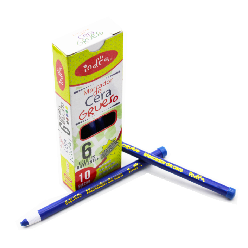 MARCADOR DE CERA INDRA JUMBO AZUL        037393 IND-0051