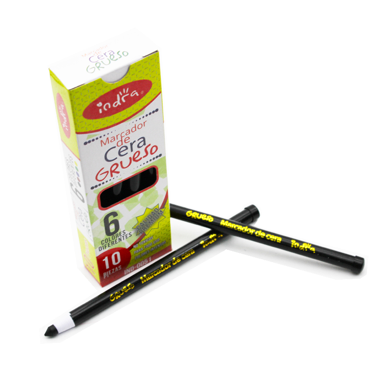 MARCADOR DE CERA INDRA JUMBO NEGRO       037393 IND-0051