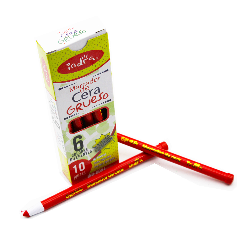 MARCADOR DE CERA INDRA JUMBO ROJO        07393 IND-0051
