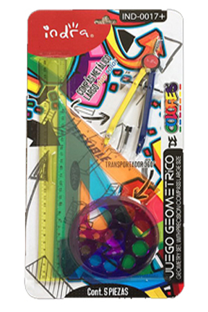 JUEGO DE GEOMETRIA GDE.COMP.PRC.   INDRA 037607 IND-0017 C/CO