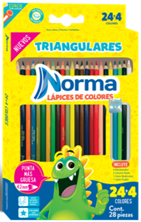 LAPIZ DE COLOR C/24+4        TRIAN.NORMA