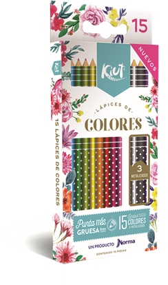 LAPIZ DE COLOR C/15 LARGOS KIUT    NORMA