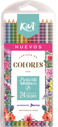 LAPIZ DE COLOR C/24 LARGOS KIUT    NORMA