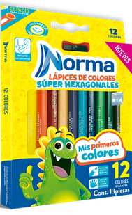 LAPIZ DE COLOR C/12 JUMBO HEXAGON. NORMA