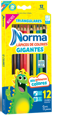 LAPIZ DE COLOR C/12 JUMBO TRIANG.  NORMA