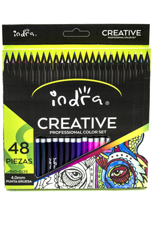 LAPIZ DE COLOR C/48 LARGOS PROF.   INDRA 038260 IND-0125 CREA