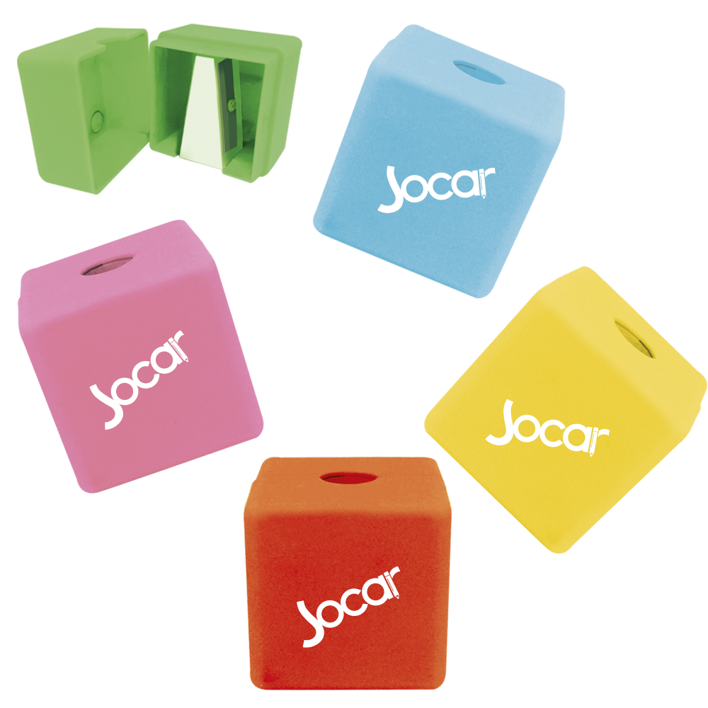 SACAPUNTA ESCOLAR PLAST.C/DEP.CUBO JOCAR 734586 743337 JCS1N