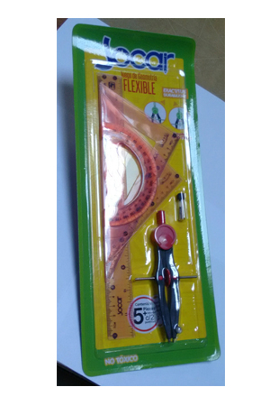 JUEGO DE GEOMETRIA MED.FLEX.C/COMP.JOCAR 743443 635854 JGFM