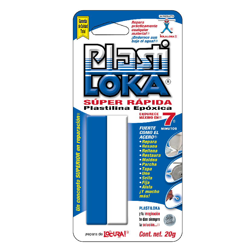 PEGAMENTO T/PLASTILINA 20GRS AZL PLASTIL