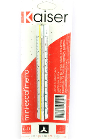 ESCALIMETRO PLASTICO 10CMS MINI   KAISER