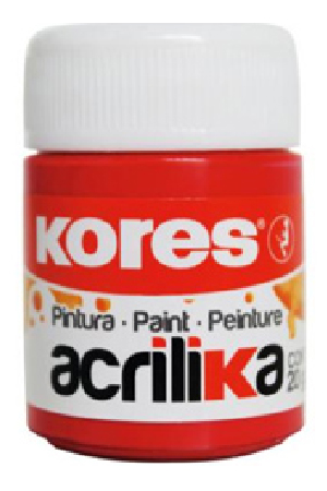 PINTURA ACRILICA  20GR ROJO        KORES 727114 PROD.DESCATAL