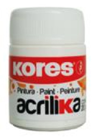 PINTURA ACRILICA  20GR BLANCO      KORES 727107 PROD.DEACATAL