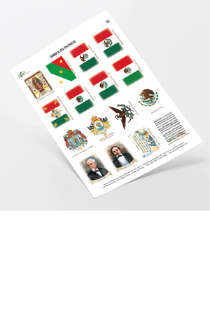 Z LAMINAS DIDACTICAS SIMB.PATRIOS C/10 R 945890 (ADHERIBLES)