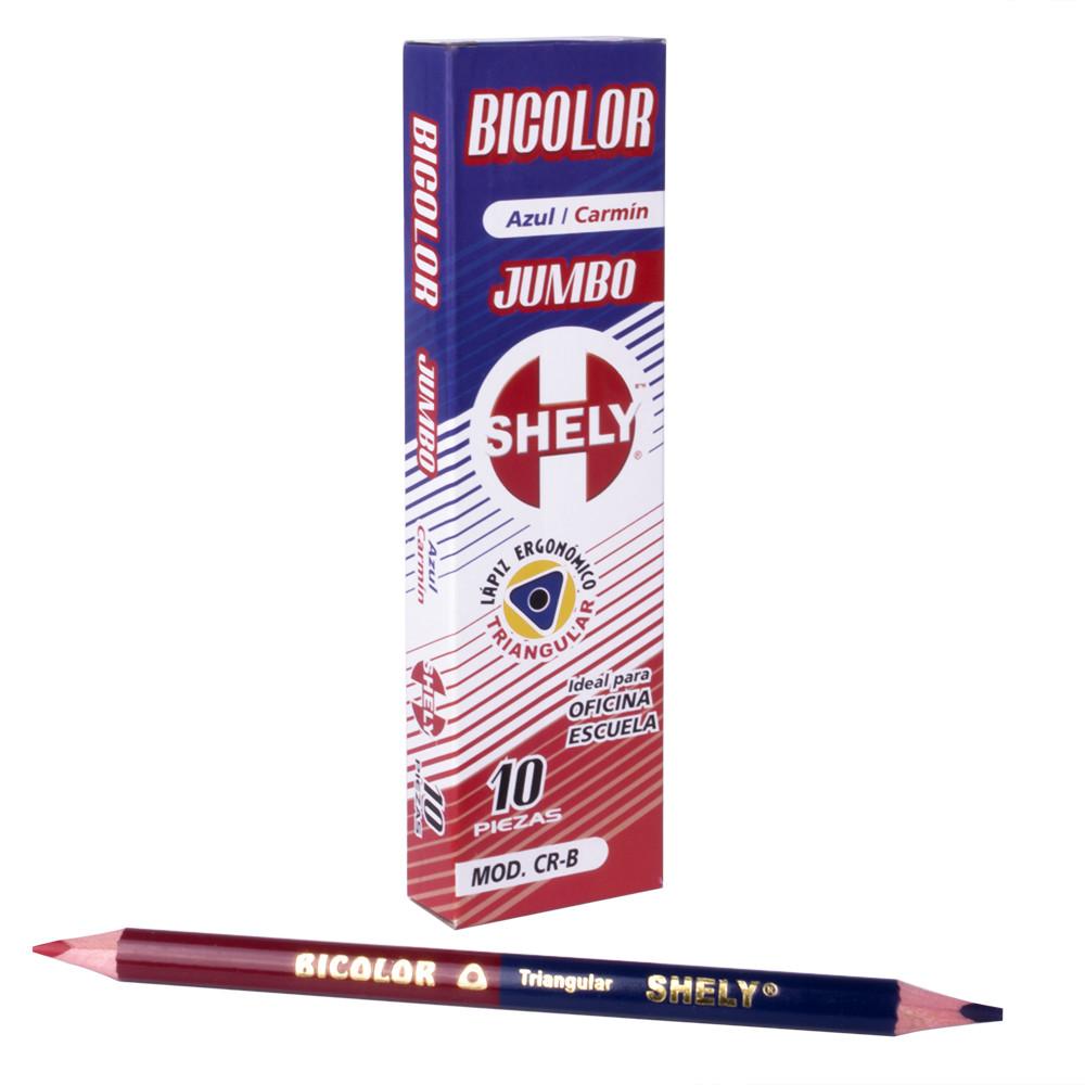 LAPIZ BICOLOR DUO TRIANG.          SHELY 184161 GRAFITO/CARMI