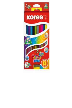 LAPIZ DE COLOR 12X24 LARGOS JUMBO  KORES 932525 DUO JUMBO PRO