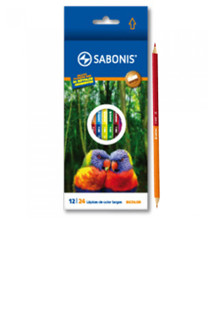 LAPIZ DE COLOR 12X24 LARGOS      SABONIS