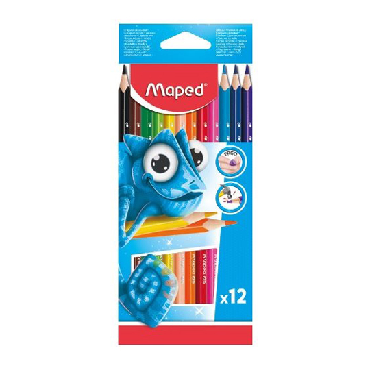 LAPIZ DE COLOR C/12 LARGOS TRIAN.COLOR P