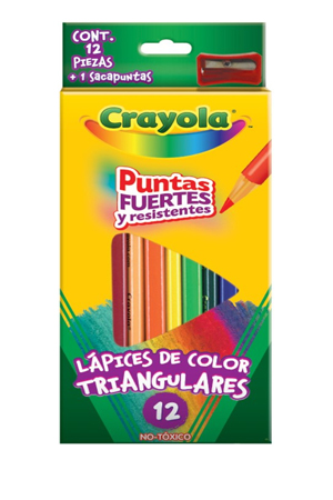 LAPIZ DE COLOR C/12 LARGOS TRIAN.CRAYOLA
