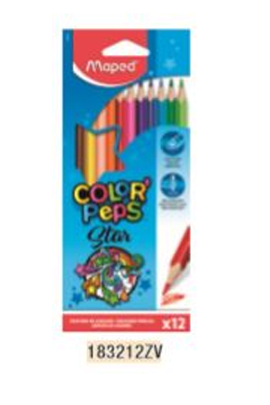LAPIZ DE COLOR C/12 LARGOS TRIAN.  MAPED 832123,183212ZV (COL