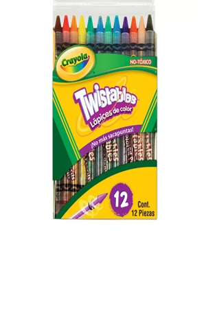 LAPIZ DE COLOR C/12 LARGOS    TWISTABLES