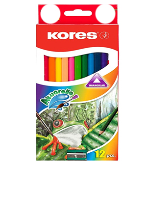 LAPIZ DE COLOR C/12 LARGO TR AKUAR.KORES 053302 93812 AKUAREL
