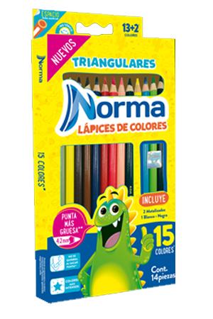 LAPIZ DE COLOR C/13+2        TRIAN NORMA