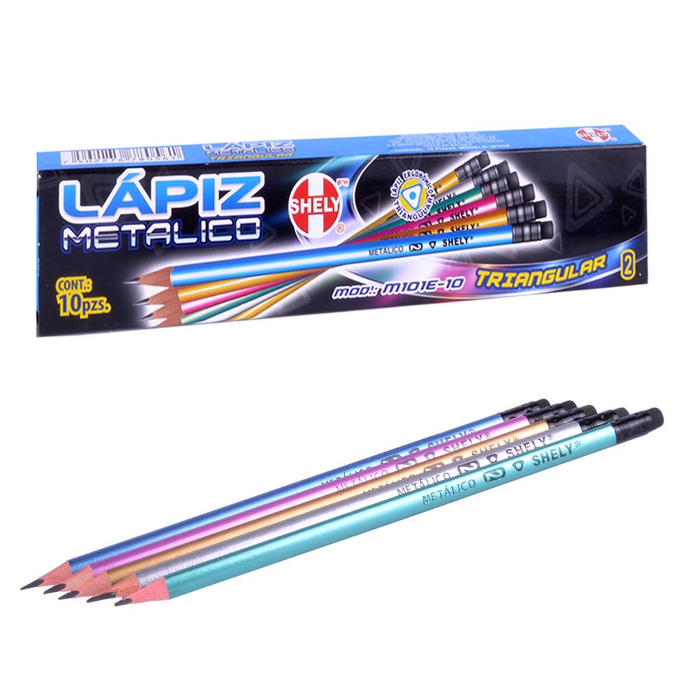 LAPIZ # 2   TRIANGULAR METALI.C/10 SHELY 780561 M101E-10