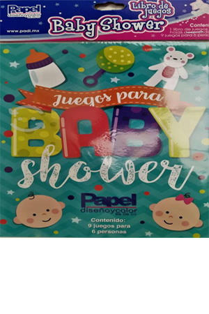 LIBRO DE JUEGOS P/BABY SHOWER       PADI 007409 C/9 JUEGOS P/