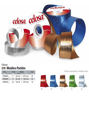 LISTON CELOSA METAL PARTIDOR #5 PLATA