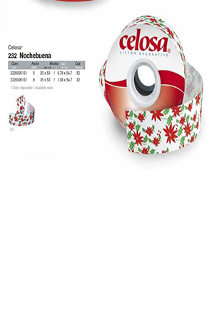 LISTON CELOSA NAVIDAD NOCHE B.  #09 BCO. 2320009101