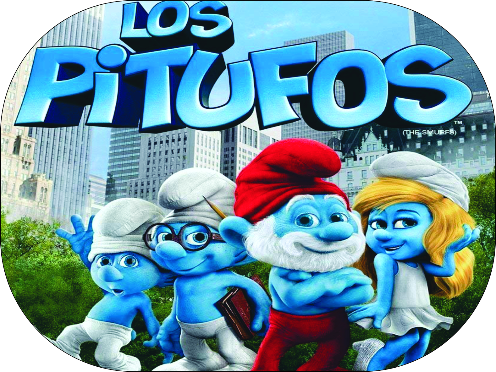 TAPETE PLAST. P/ALIMENTOS LOS PITUFOS