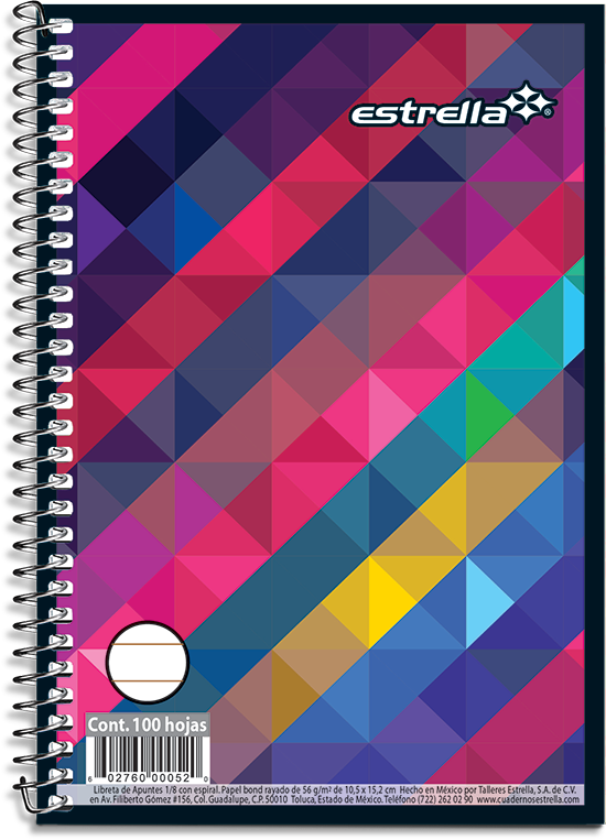 LIBRETA APUNTES 1/8 ESPIR.100H DO ESTREL