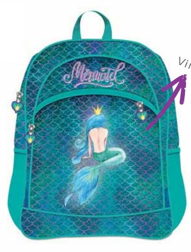 MOCHILA ESCOLAR LITTLE MERMAID     U-PAK 882818 9101025506