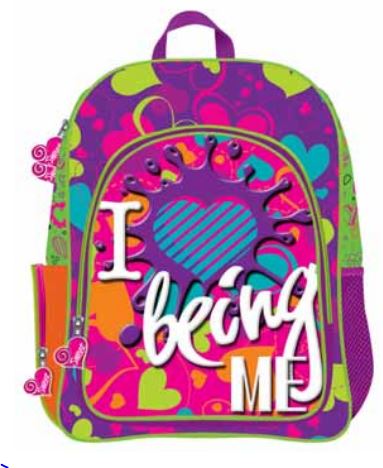 MOCHILA ESCOLAR I LOVE BEING ME    U-PAK 840702