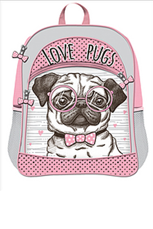 MOCHILA ESCOLAR LOVE PUGS          U-PAK 866955 8101025204